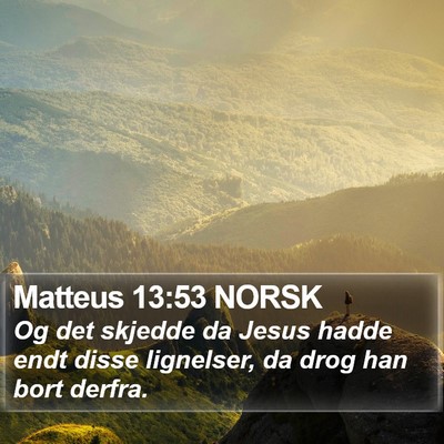 Matteus 13:53 NORSK Bible Verse Image
