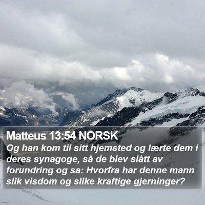 Matteus 13:54 NORSK Bible Verse Image
