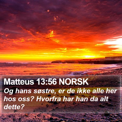 Matteus 13:56 NORSK Bible Verse Image