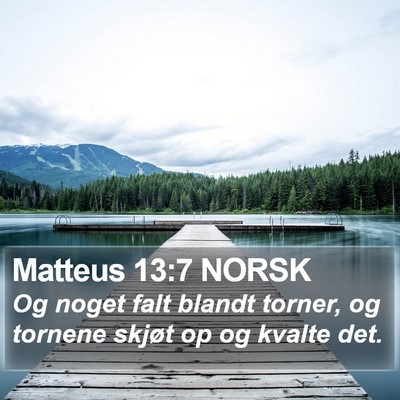 Matteus 13:7 NORSK Bible Verse Image