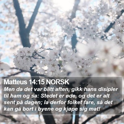 Matteus 14:15 NORSK Bible Verse Image