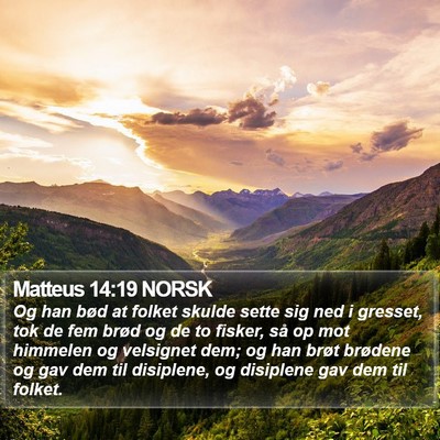 Matteus 14:19 NORSK Bible Verse Image