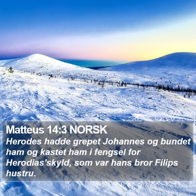 Matteus 14:3 NORSK Bible Verse Image