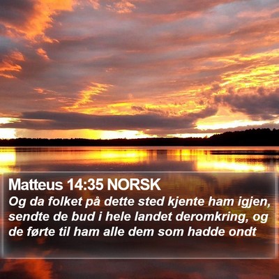 Matteus 14:35 NORSK Bible Verse Image