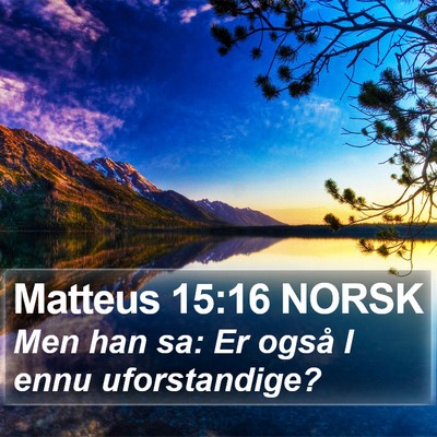 Matteus 15:16 NORSK Bible Verse Image