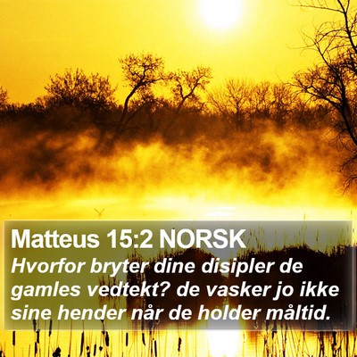 Matteus 15:2 NORSK Bible Verse Image