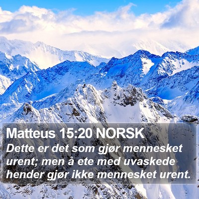 Matteus 15:20 NORSK Bible Verse Image