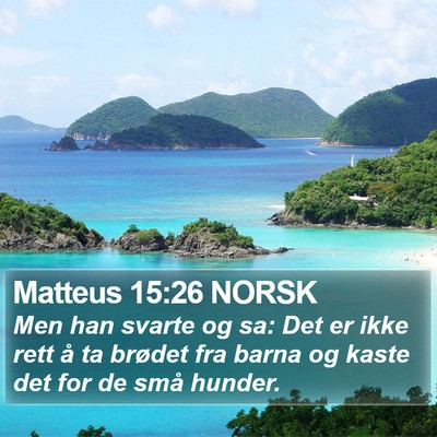 Matteus 15:26 NORSK Bible Verse Image