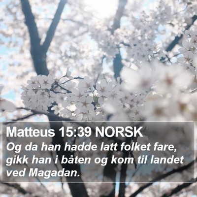 Matteus 15:39 NORSK Bible Verse Image