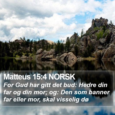 Matteus 15:4 NORSK Bible Verse Image