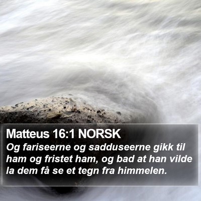 Matteus 16:1 NORSK Bible Verse Image