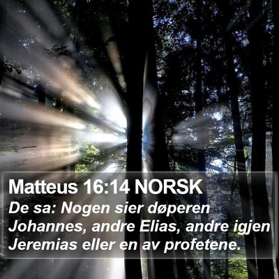 Matteus 16:14 NORSK Bible Verse Image