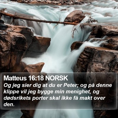 Matteus 16:18 NORSK Bible Verse Image