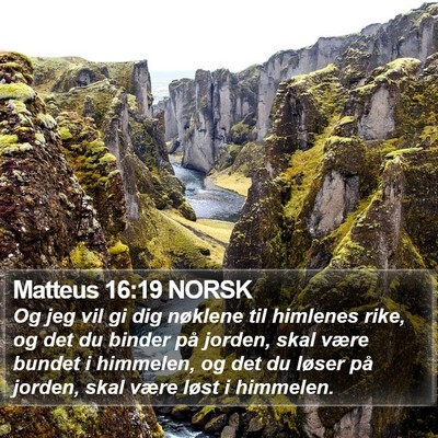 Matteus 16:19 NORSK Bible Verse Image