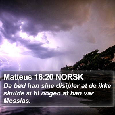 Matteus 16:20 NORSK Bible Verse Image