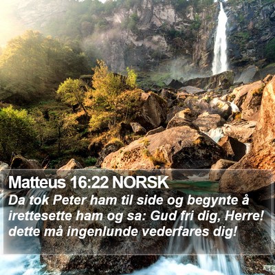Matteus 16:22 NORSK Bible Verse Image