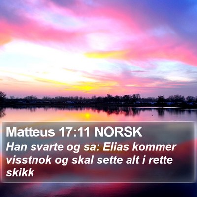 Matteus 17:11 NORSK Bible Verse Image
