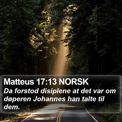 Matteus 17:13 NORSK Bible Verse Image