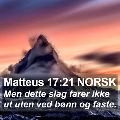 Matteus 17:21 NORSK Bible Verse Image