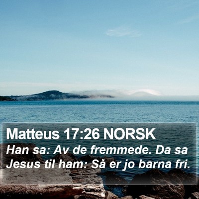 Matteus 17:26 NORSK Bible Verse Image