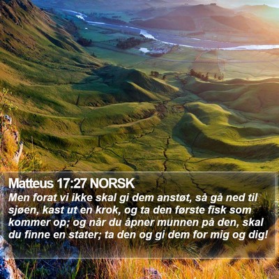 Matteus 17:27 NORSK Bible Verse Image