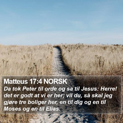 Matteus 17:4 NORSK Bible Verse Image