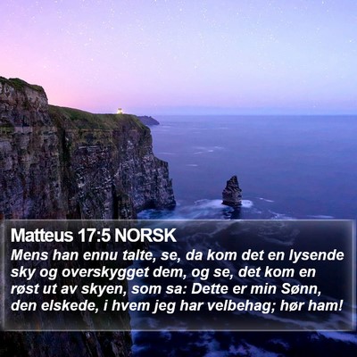 Matteus 17:5 NORSK Bible Verse Image