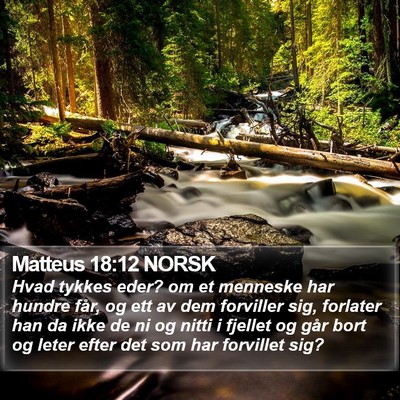 Matteus 18:12 NORSK Bible Verse Image
