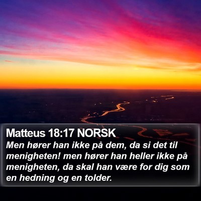 Matteus 18:17 NORSK Bible Verse Image