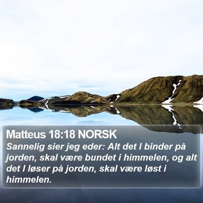 Matteus 18:18 NORSK Bible Verse Image
