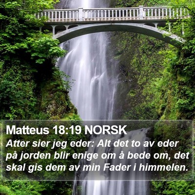 Matteus 18:19 NORSK Bible Verse Image