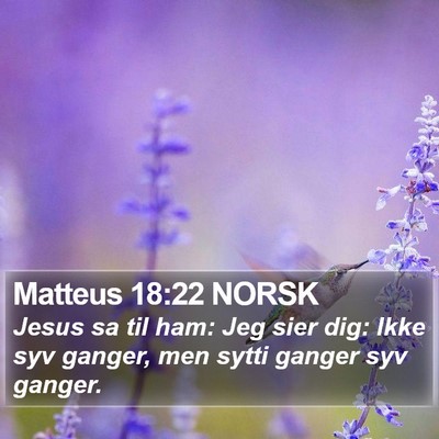 Matteus 18:22 NORSK Bible Verse Image