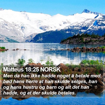 Matteus 18:25 NORSK Bible Verse Image