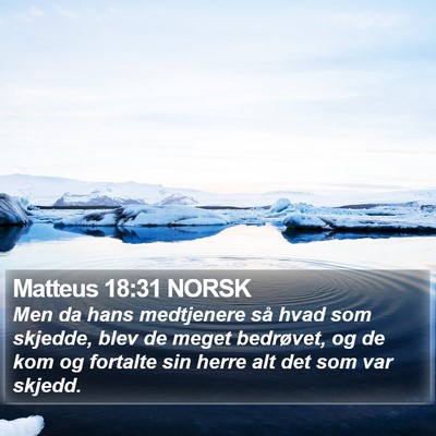 Matteus 18:31 NORSK Bible Verse Image