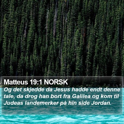 Matteus 19:1 NORSK Bible Verse Image