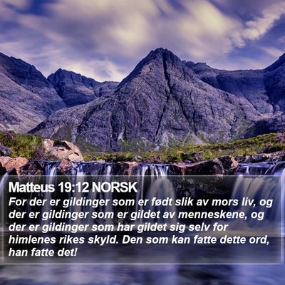 Matteus 19:12 NORSK Bible Verse Image