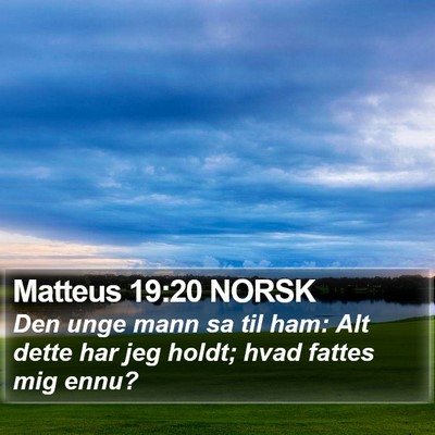 Matteus 19:20 NORSK Bible Verse Image