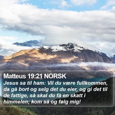 Matteus 19:21 NORSK Bible Verse Image