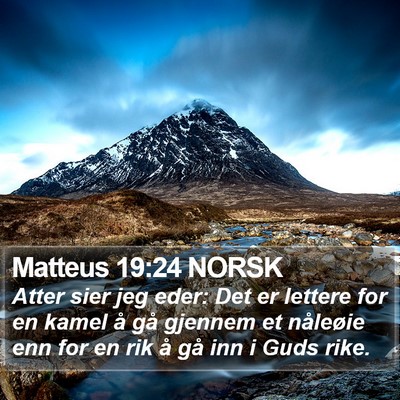 Matteus 19:24 NORSK Bible Verse Image