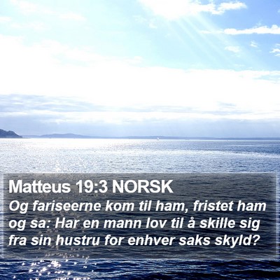 Matteus 19:3 NORSK Bible Verse Image
