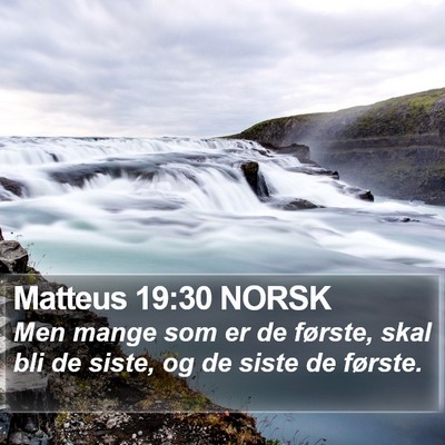 Matteus 19:30 NORSK Bible Verse Image