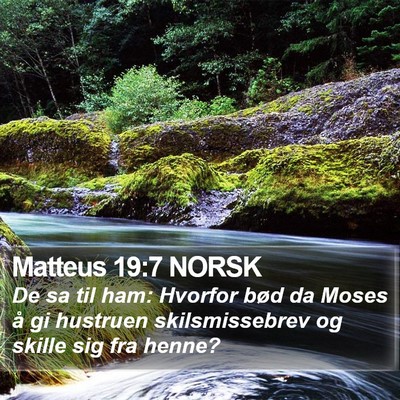 Matteus 19:7 NORSK Bible Verse Image