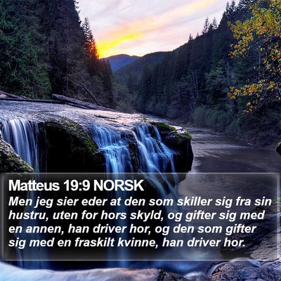 Matteus 19:9 NORSK Bible Verse Image