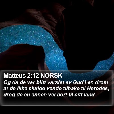 Matteus 2:12 NORSK Bible Verse Image