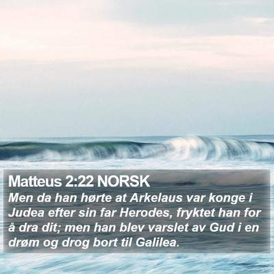 Matteus 2:22 NORSK Bible Verse Image