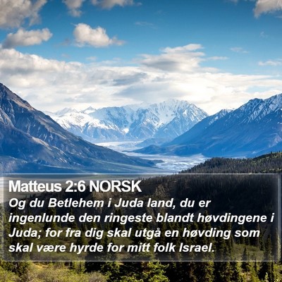 Matteus 2:6 NORSK Bible Verse Image