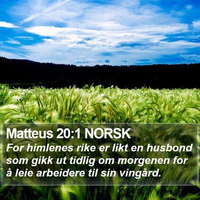 Matteus 20:1 NORSK Bible Verse Image