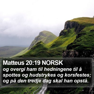 Matteus 20:19 NORSK Bible Verse Image