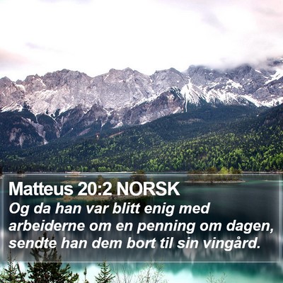 Matteus 20:2 NORSK Bible Verse Image