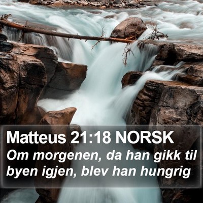 Matteus 21:18 NORSK Bible Verse Image